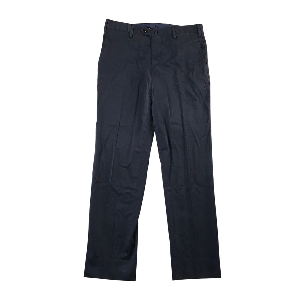 PT01 Pantaloni Torino Mens Navy Blue Cotton Silk Slim Fit Chinos Trousers 33x30